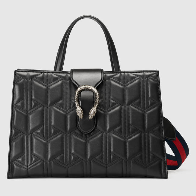 Gucci Dionysus Matelassé Top Handle Bag 444167 Black